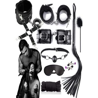 Kit Fetiche 10 Piezas Bdsm Sado Bondage Juguetes Eróticos
