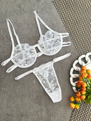 Conjunto básico color blanco, talla M copa 34