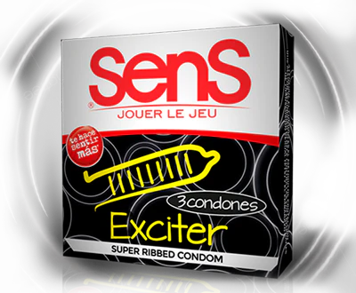 CONDONES SENS EXCITER x 3 