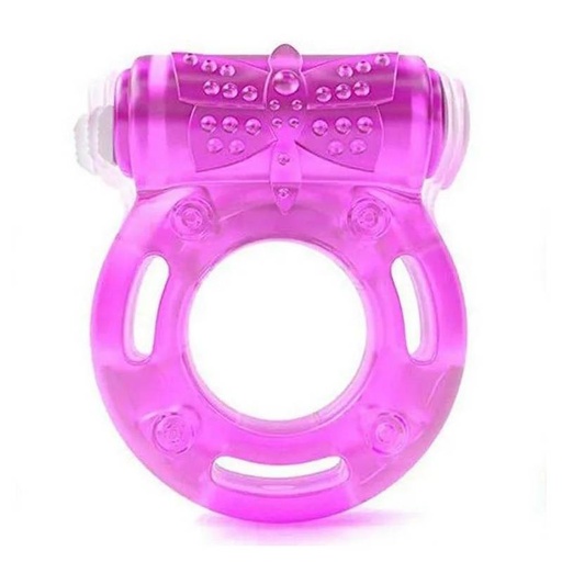 Anillo Vibrador Retardante Doble Estimulación Juguete Sexual
