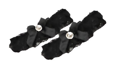 LIGAS X2 ENCAJE NEGRAS 